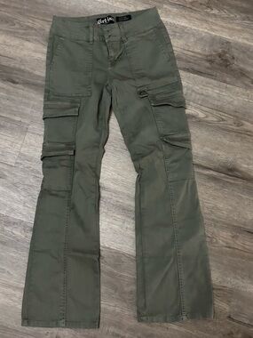 Stitch Fix Olive Green Cargo Flare Jeans - Women's